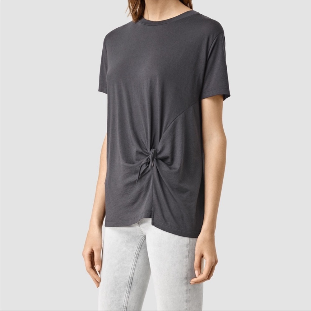 All saints asymmetrical knot tshirt
